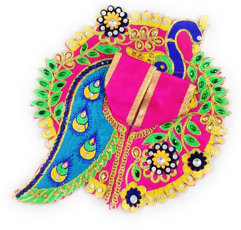 Knitting 2 Needle(salai) Flower dress.poshak for Ladoo Gopal,Thakur ji  winter woolen dress, size-6-8 | Woolen dresses, Ladoo gopal, Laddu gopal  dresses