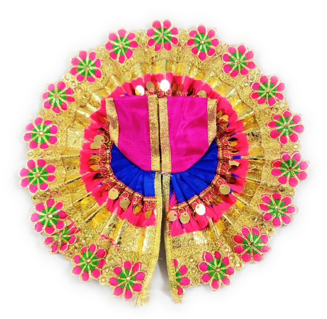 Laddu Gopal Dress (Size 1) 5 Inch (Set of 4 Poshak) by IndianJadiBooti | Laddu  gopal dresses, Summer cotton, Laddu gopal