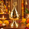 Akhand Jyoti Diya, Oil Lamp for Temple, Navratri Diya 11 Inch