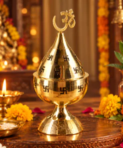 Akhand Jyoti Diya, Oil Lamp for Temple, Navratri Diya 11 Inch